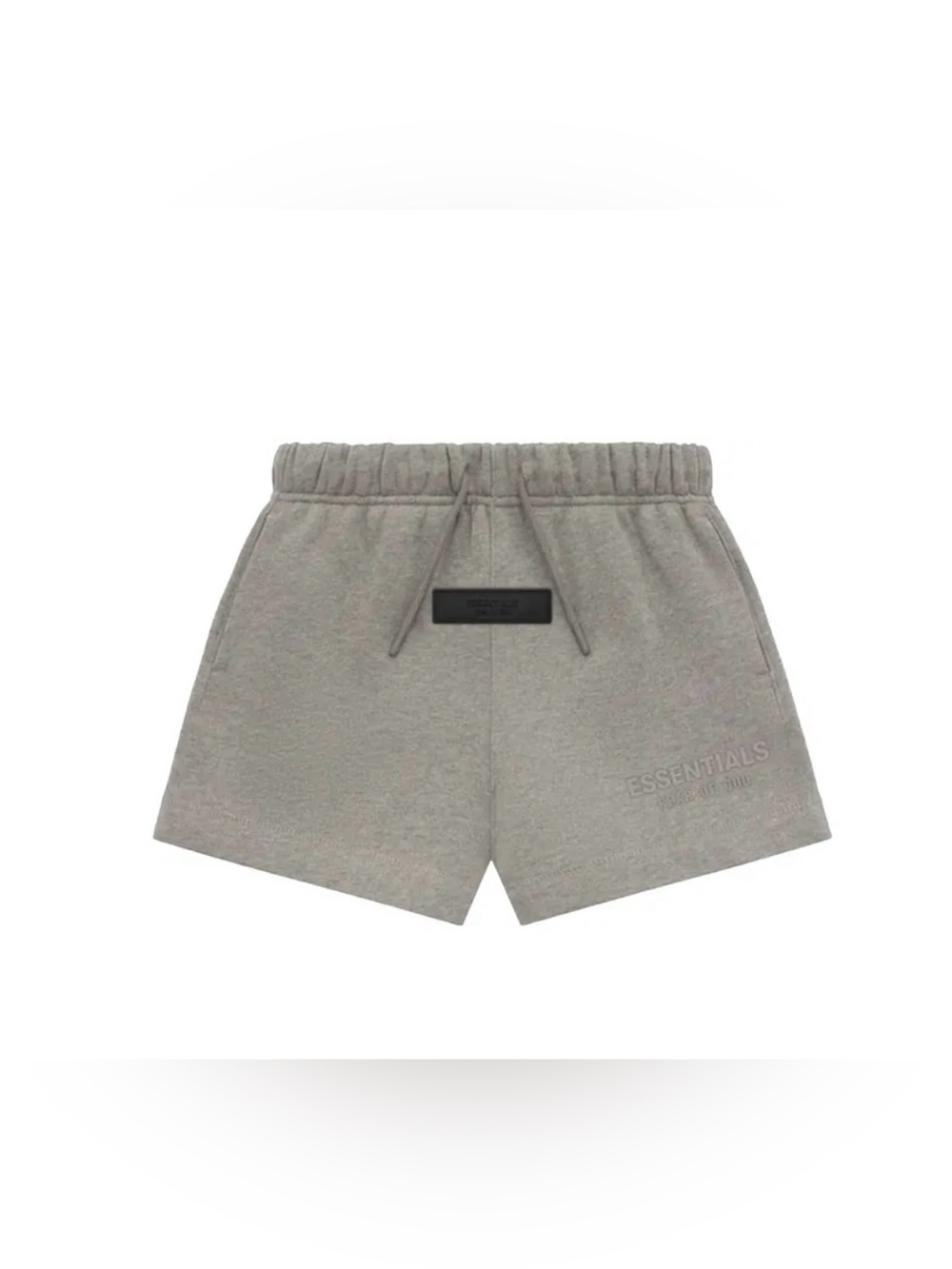 Essentials Kids Light Gray Fleece Drawstring Athletic Shorts